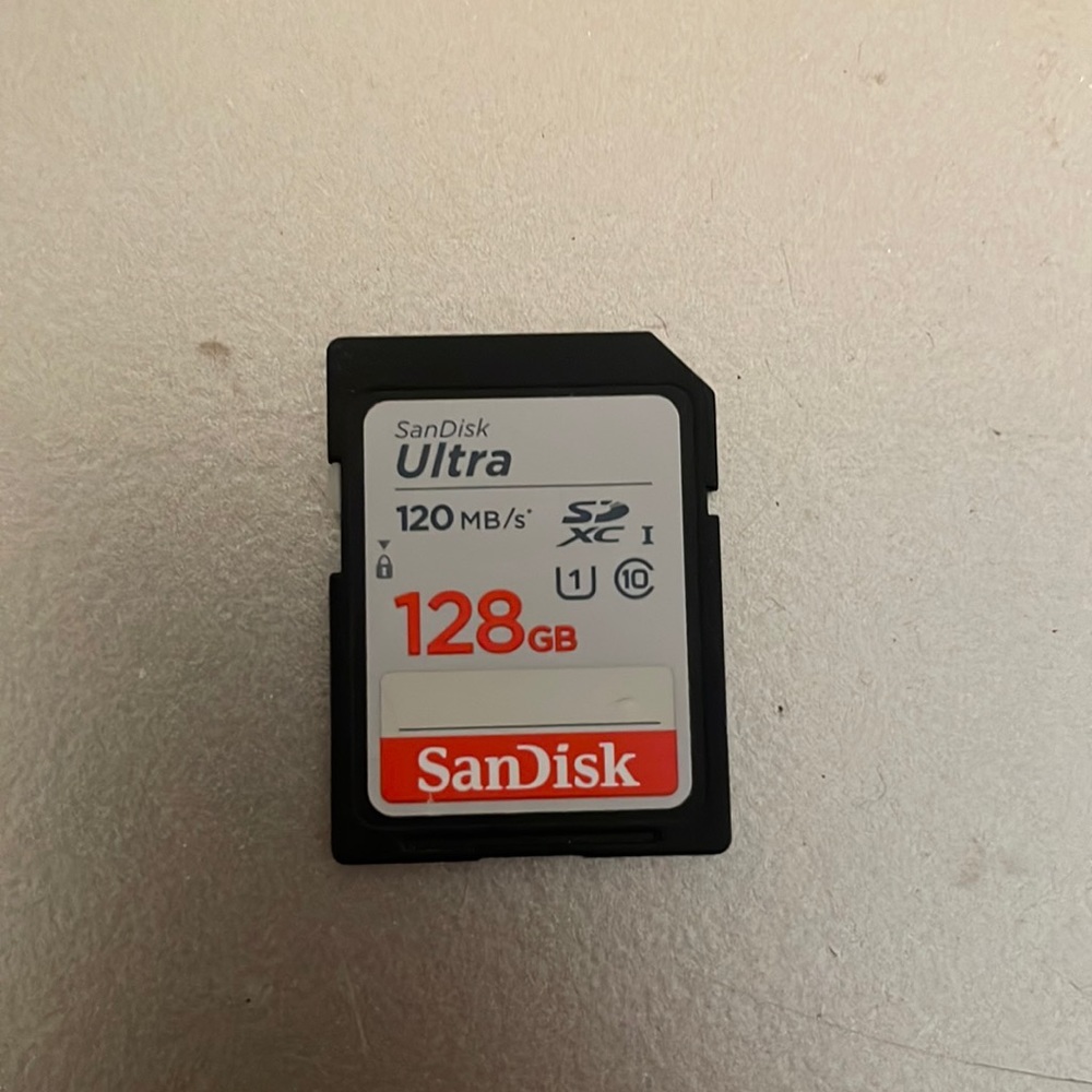 128 GB storage for camera.